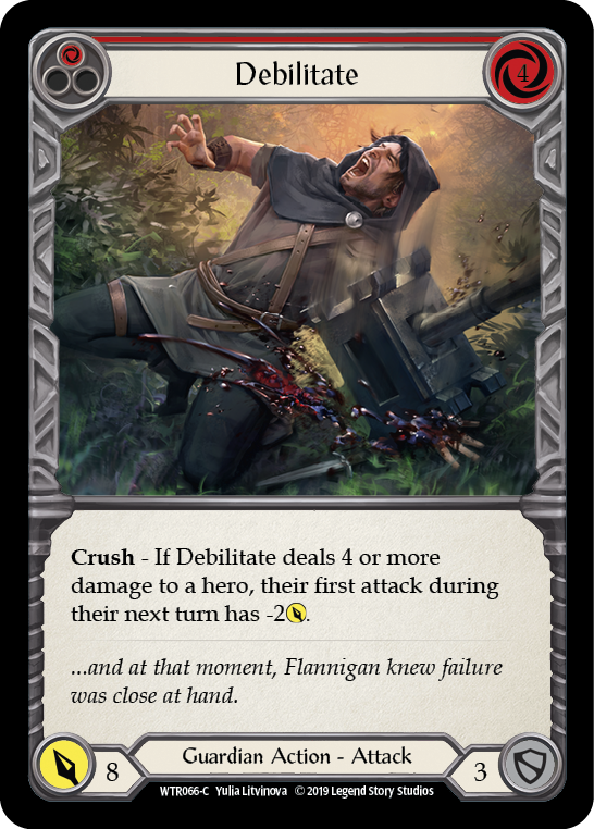 Debilitate (Red) [WTR066-C] (Welcome to Rathe)  Alpha Print Normal | Card Merchant Takapuna