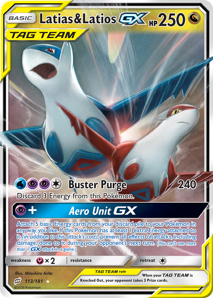 Latias & Latios GX (113/181) [Sun & Moon: Team Up] | Card Merchant Takapuna