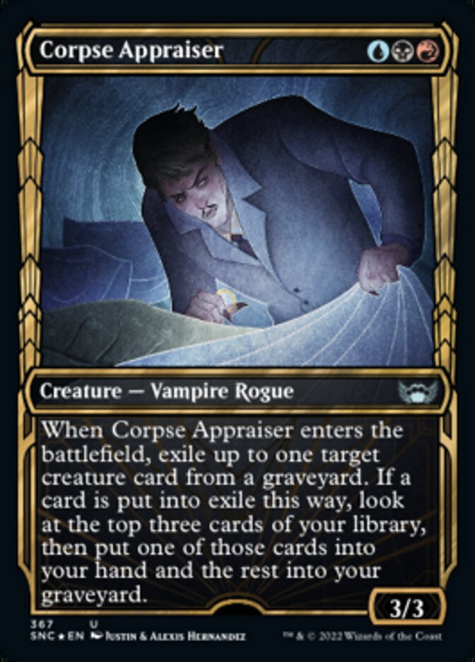 Corpse Appraiser (Showcase Golden Age Gilded Foil) [Streets of New Capenna] | Card Merchant Takapuna