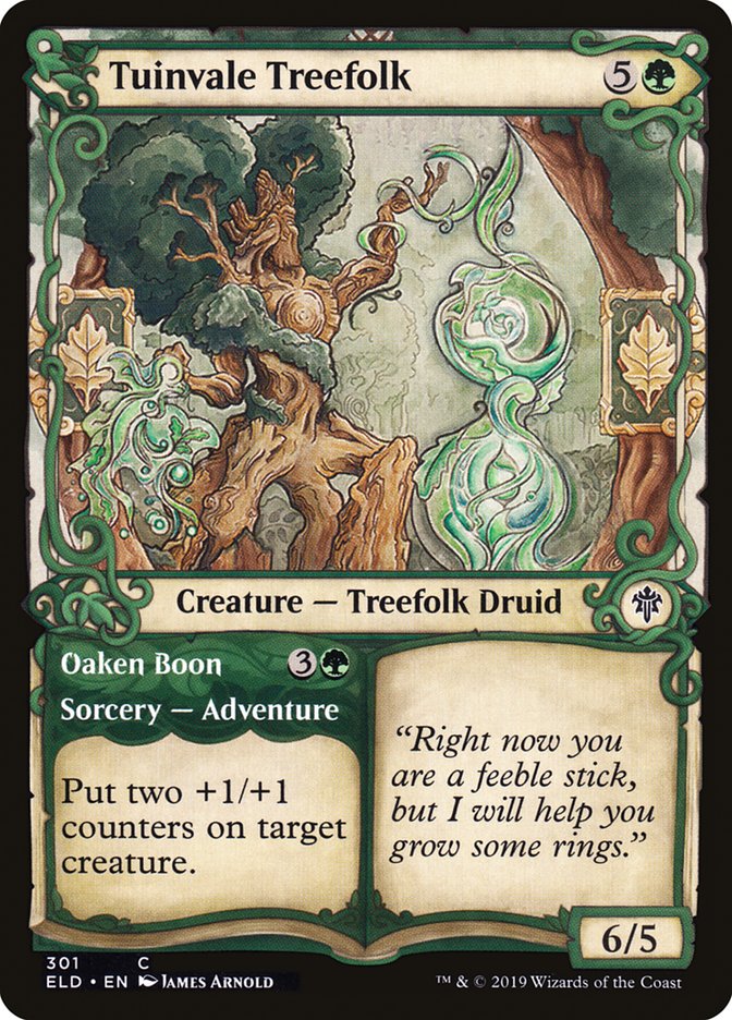 Tuinvale Treefolk // Oaken Boon (Showcase) [Throne of Eldraine] | Card Merchant Takapuna