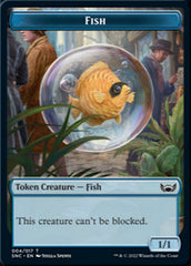 Clue // Fish Double-Sided Token [Streets of New Capenna Commander Tokens] | Card Merchant Takapuna