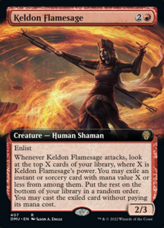 Keldon Flamesage (Extended Art) [Dominaria United] | Card Merchant Takapuna