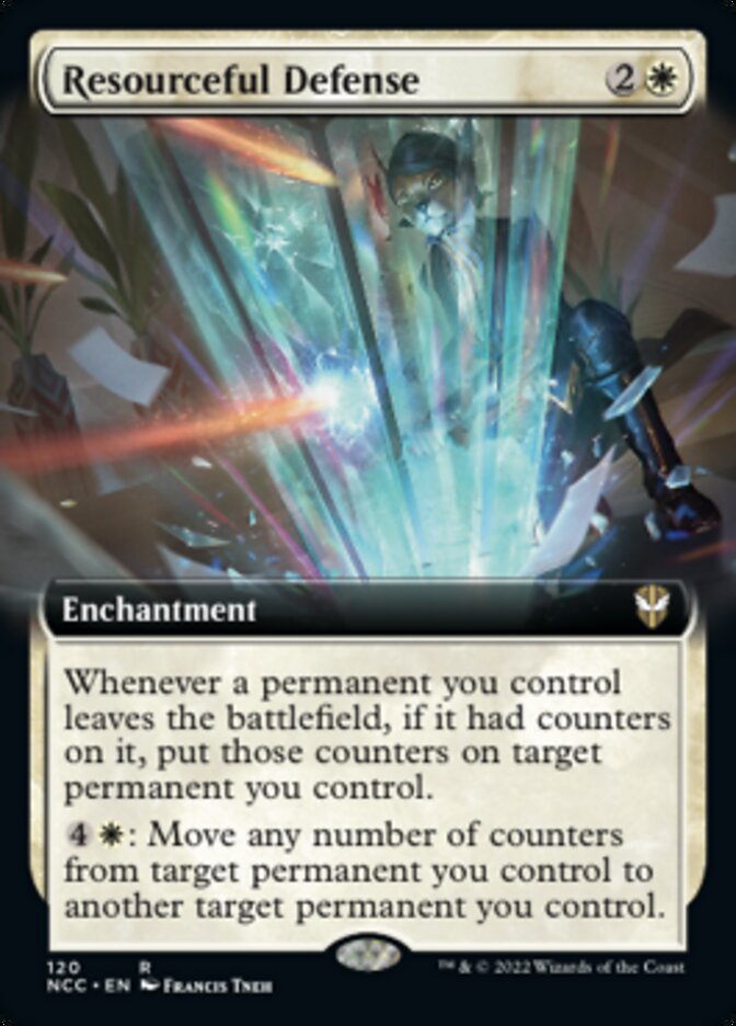 Resourceful Defense (Extended Art) [Streets of New Capenna Commander] | Card Merchant Takapuna