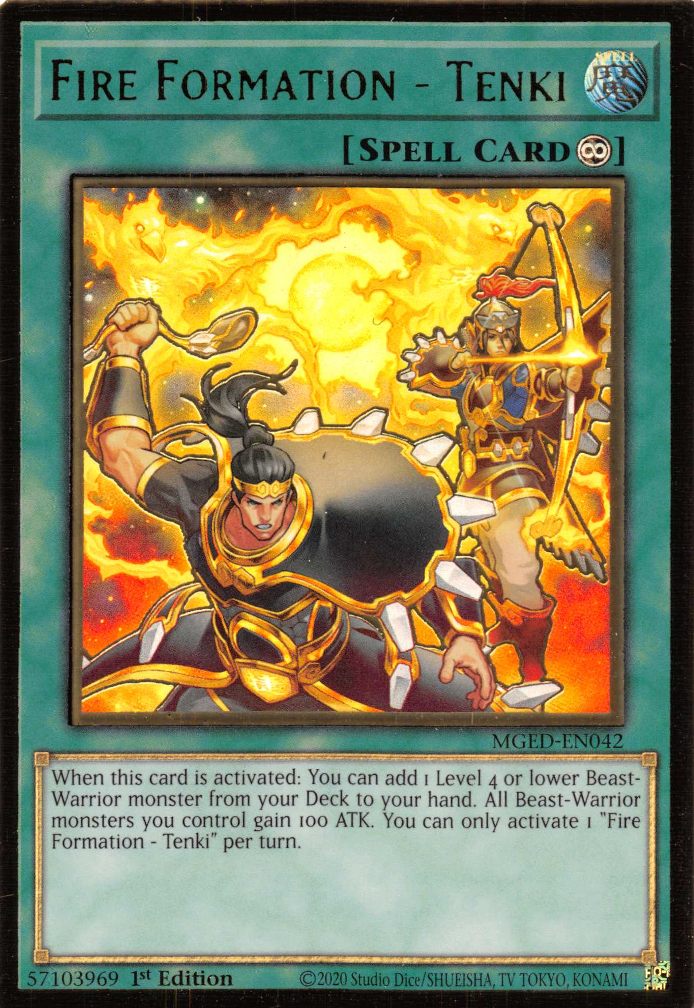 Fire Formation - Tenki [MGED-EN042] Gold Rare | Card Merchant Takapuna