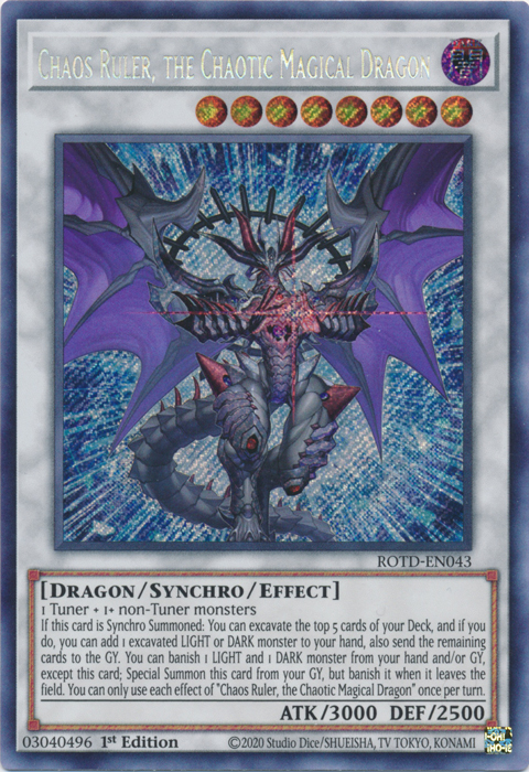 Chaos Ruler, the Chaotic Magical Dragon [ROTD-EN043] Secret Rare | Card Merchant Takapuna