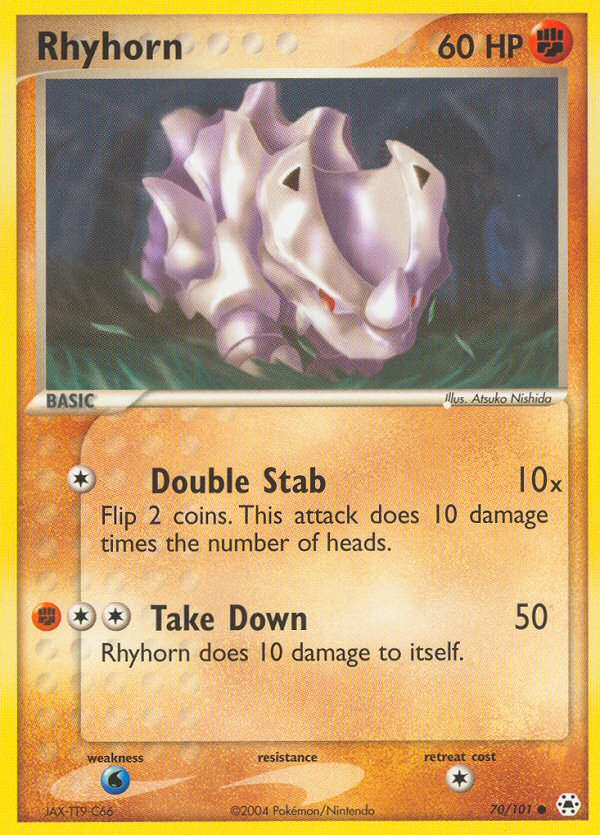 Rhyhorn (70/101) [EX: Hidden Legends] | Card Merchant Takapuna