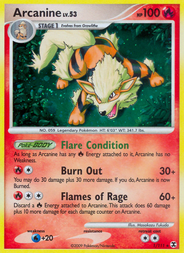 Arcanine (1/111) [Platinum: Rising Rivals] | Card Merchant Takapuna