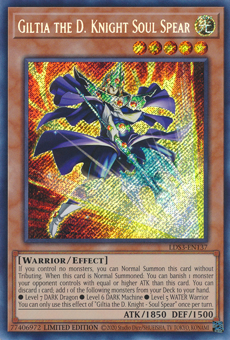 Giltia the D. Knight Soul Spear [LDS3-EN137] Secret Rare | Card Merchant Takapuna