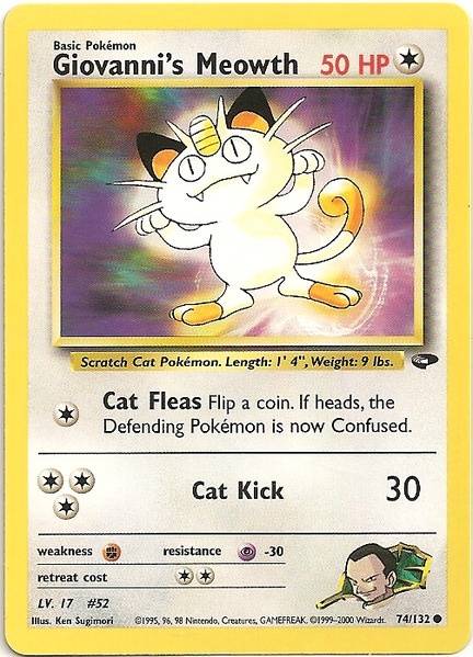 Giovanni's Meowth (74/132) [Gym Challenge Unlimited] | Card Merchant Takapuna