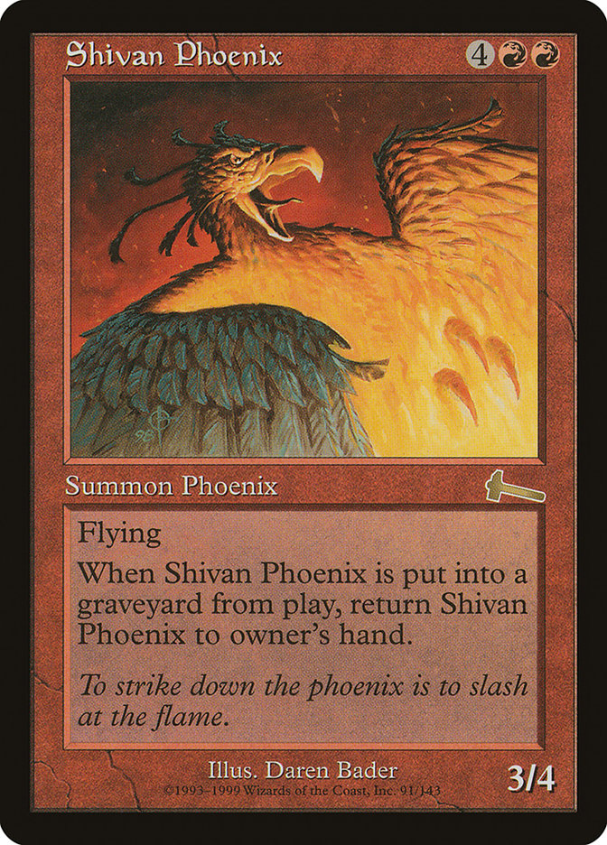 Shivan Phoenix [Urza's Legacy] | Card Merchant Takapuna