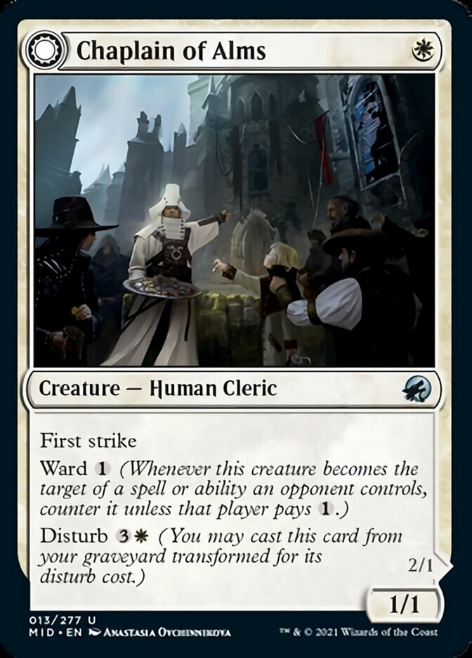 Chaplain of Alms // Chapel Shieldgeist [Innistrad: Midnight Hunt] | Card Merchant Takapuna