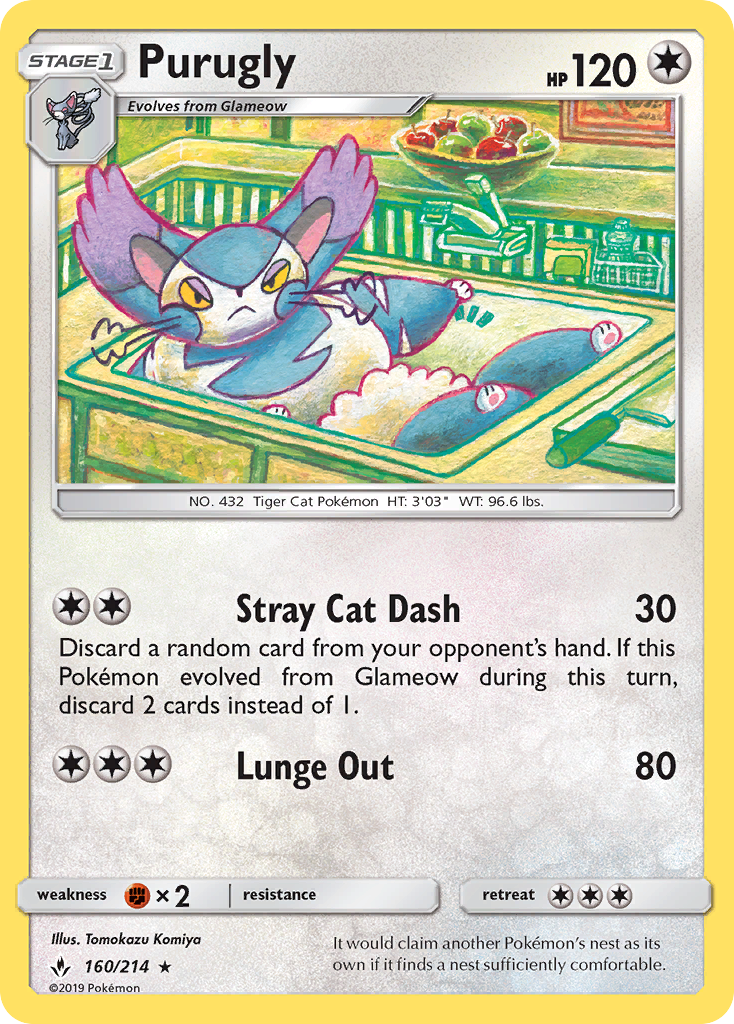 Purugly (160/214) [Sun & Moon: Unbroken Bonds] | Card Merchant Takapuna