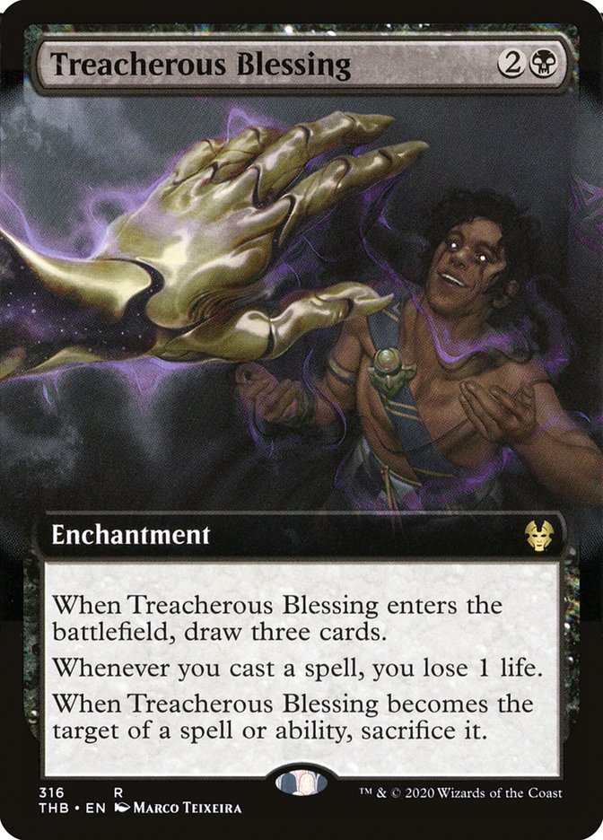 Treacherous Blessing (Extended Art) [Theros Beyond Death] | Card Merchant Takapuna