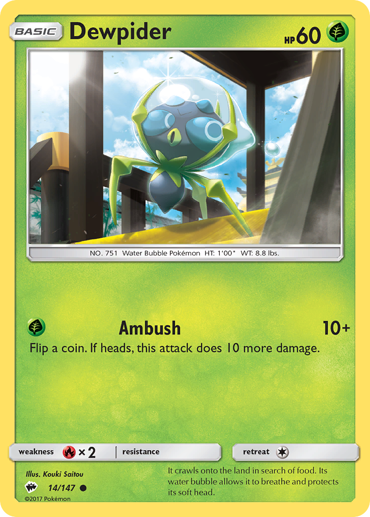 Dewpider (14/147) [Sun & Moon: Burning Shadows] | Card Merchant Takapuna