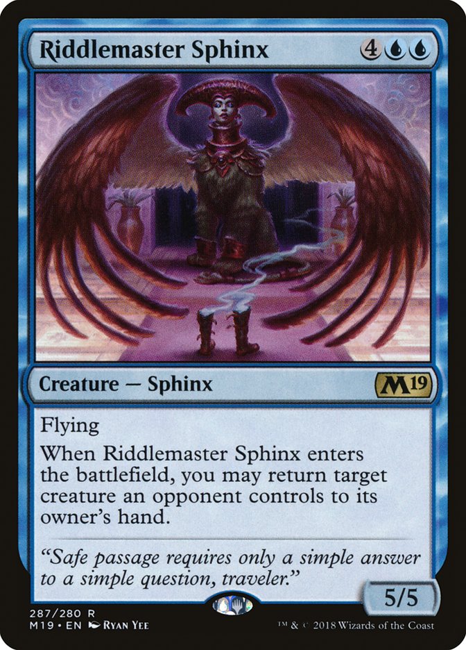 Riddlemaster Sphinx [Core Set 2019] | Card Merchant Takapuna