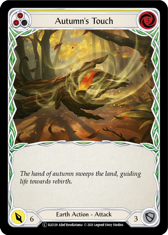 Autumn's Touch (Yellow) [U-ELE129] (Tales of Aria Unlimited)  Unlimited Rainbow Foil | Card Merchant Takapuna