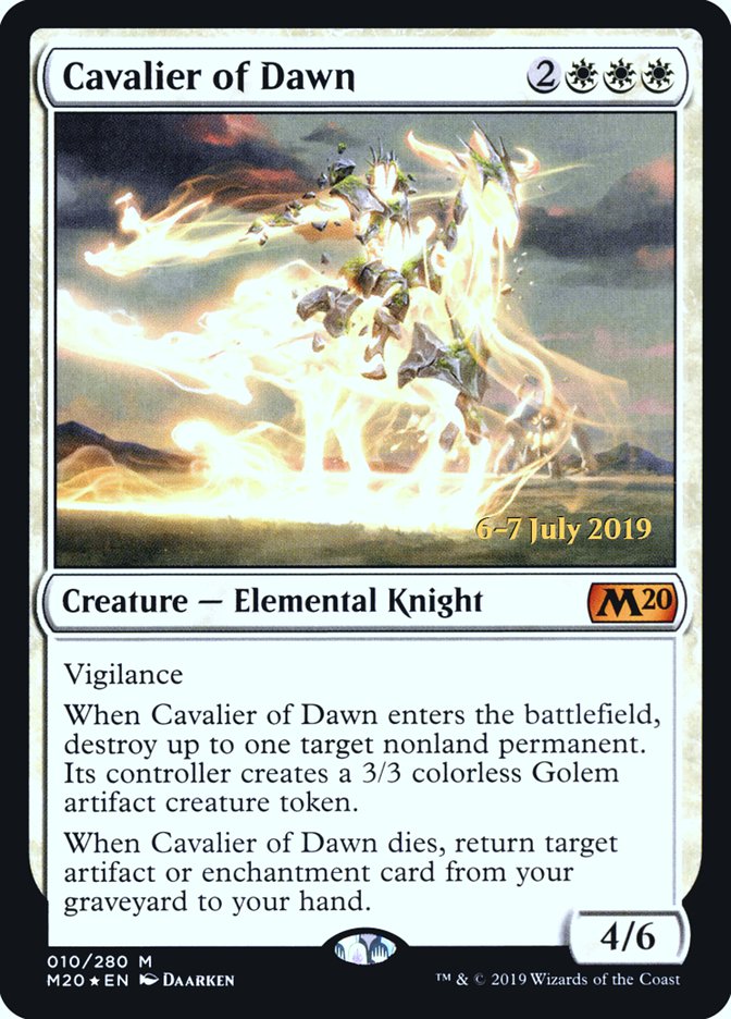 Cavalier of Dawn [Core Set 2020 Prerelease Promos] | Card Merchant Takapuna