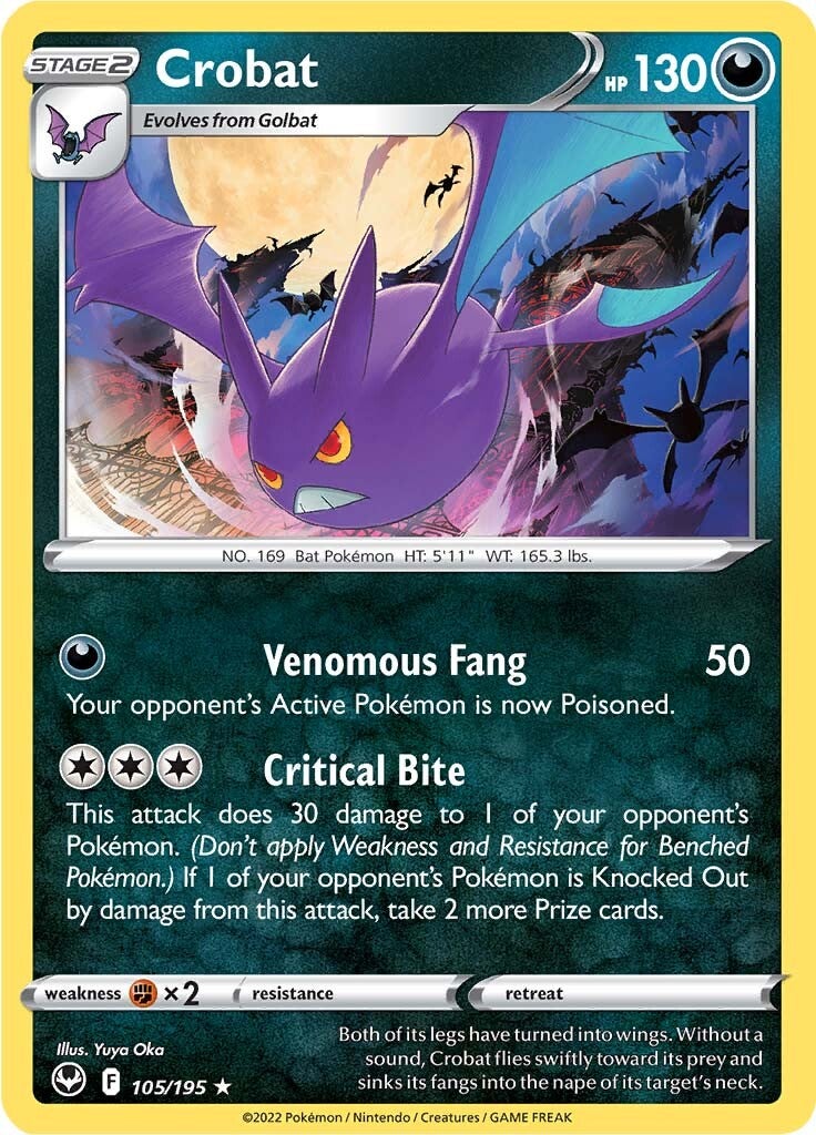 Crobat (105/195) [Sword & Shield: Silver Tempest] | Card Merchant Takapuna