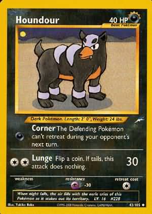 Houndour (43/105) [Neo Destiny Unlimited] | Card Merchant Takapuna