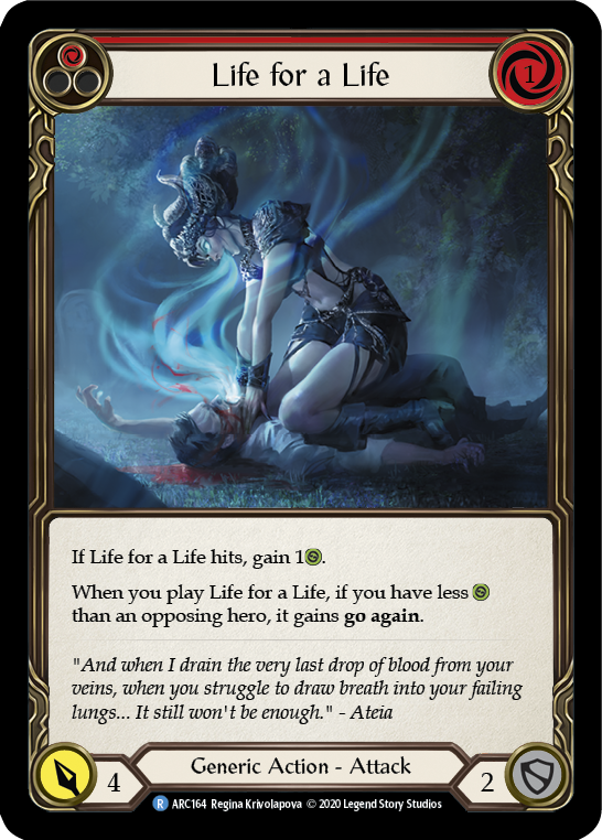 Life for a Life (Red) [U-ARC164] (Arcane Rising Unlimited)  Unlimited Rainbow Foil | Card Merchant Takapuna