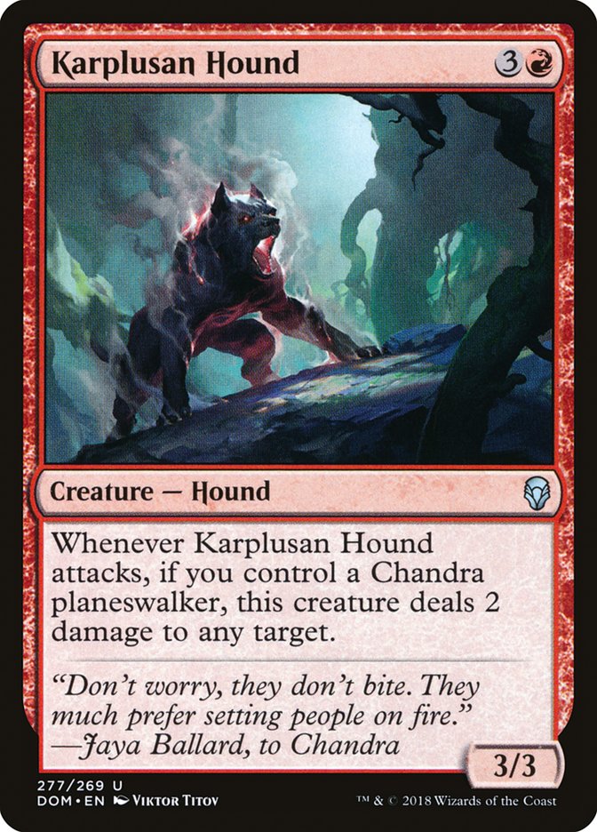 Karplusan Hound [Dominaria] | Card Merchant Takapuna