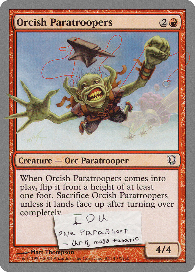 Orcish Paratroopers [Unhinged] | Card Merchant Takapuna