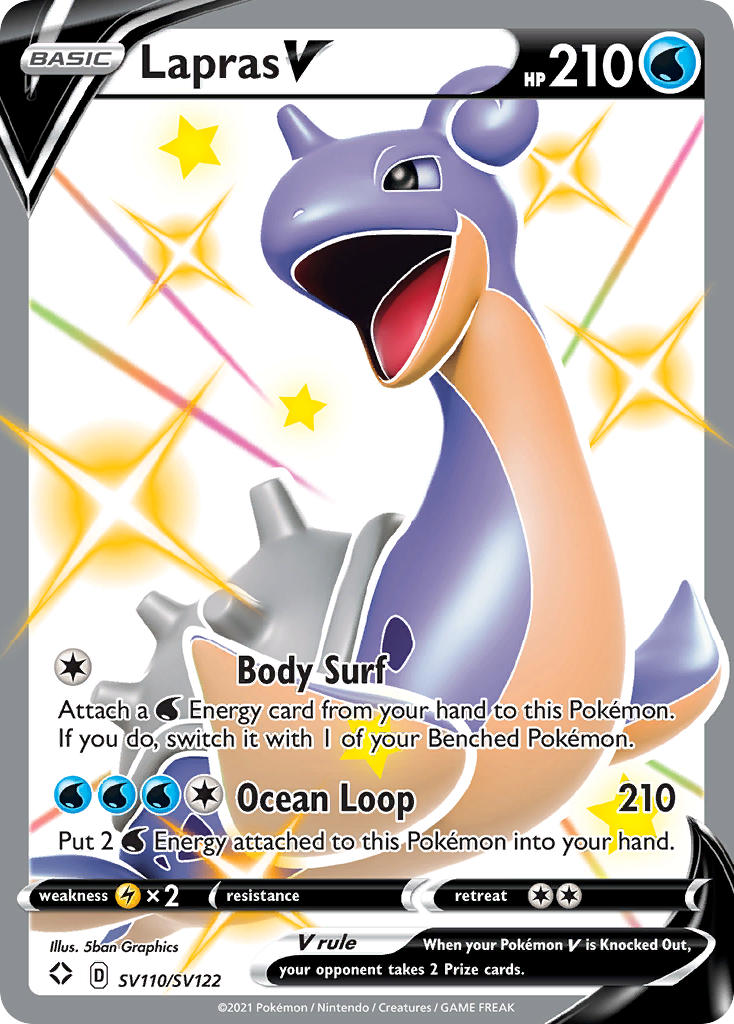 Lapras V (SV110/SV122) [Sword & Shield: Shining Fates] | Card Merchant Takapuna