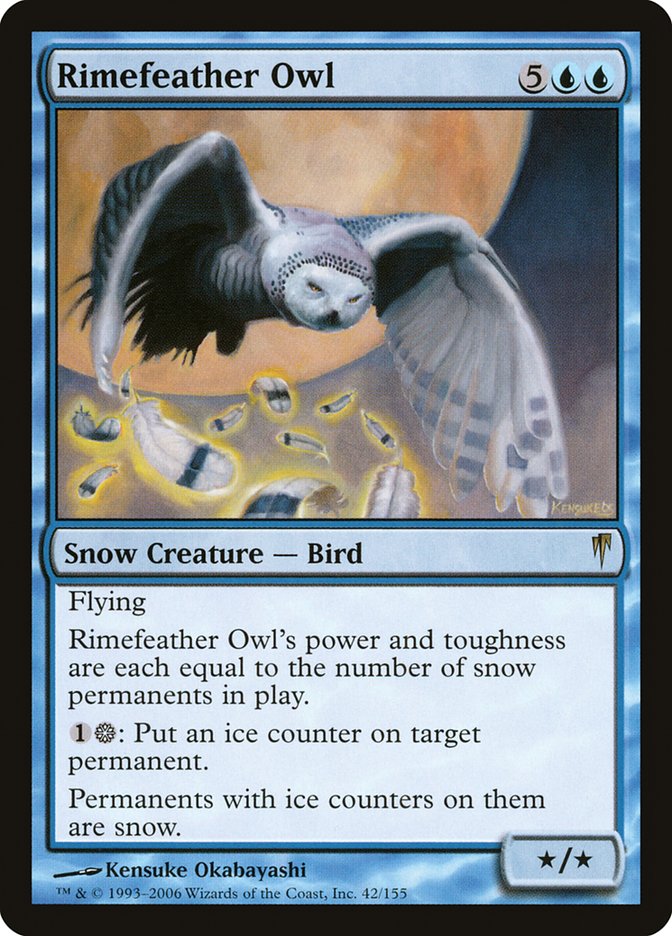 Rimefeather Owl [Coldsnap] | Card Merchant Takapuna