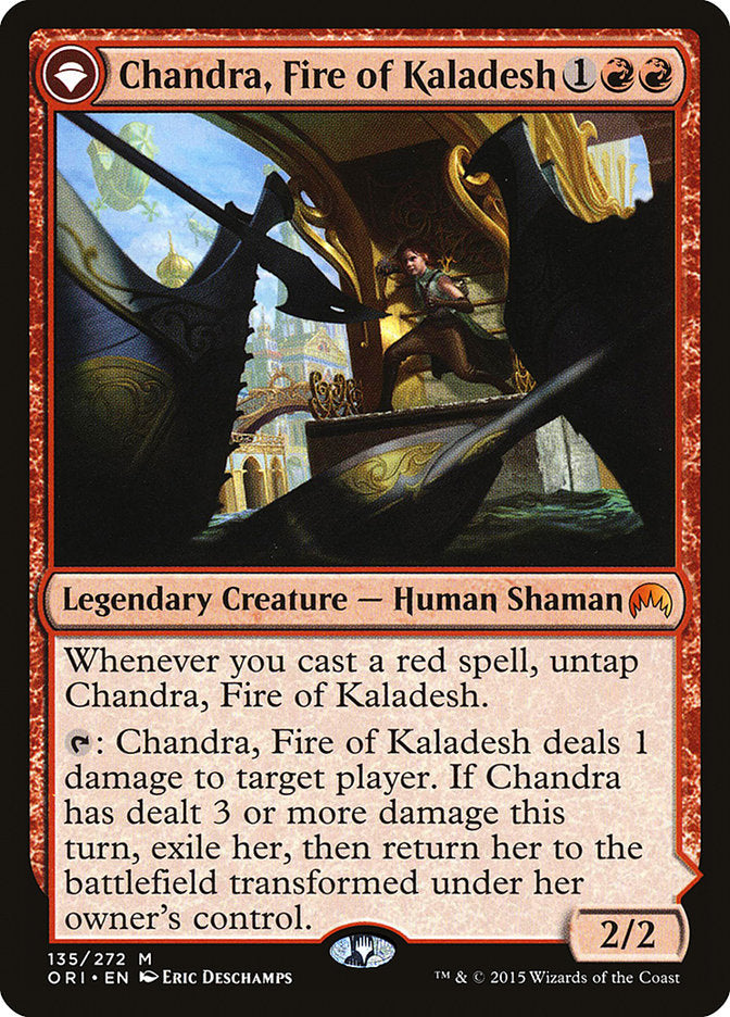 Chandra, Fire of Kaladesh // Chandra, Roaring Flame [Magic Origins] | Card Merchant Takapuna