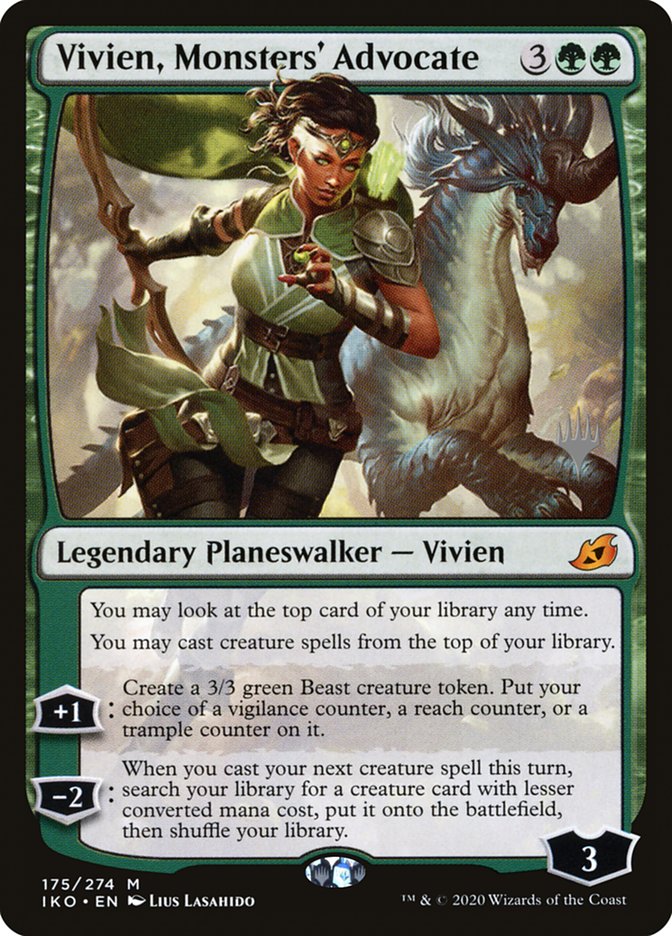 Vivien, Monsters' Advocate (Promo Pack) [Ikoria: Lair of Behemoths Promos] | Card Merchant Takapuna