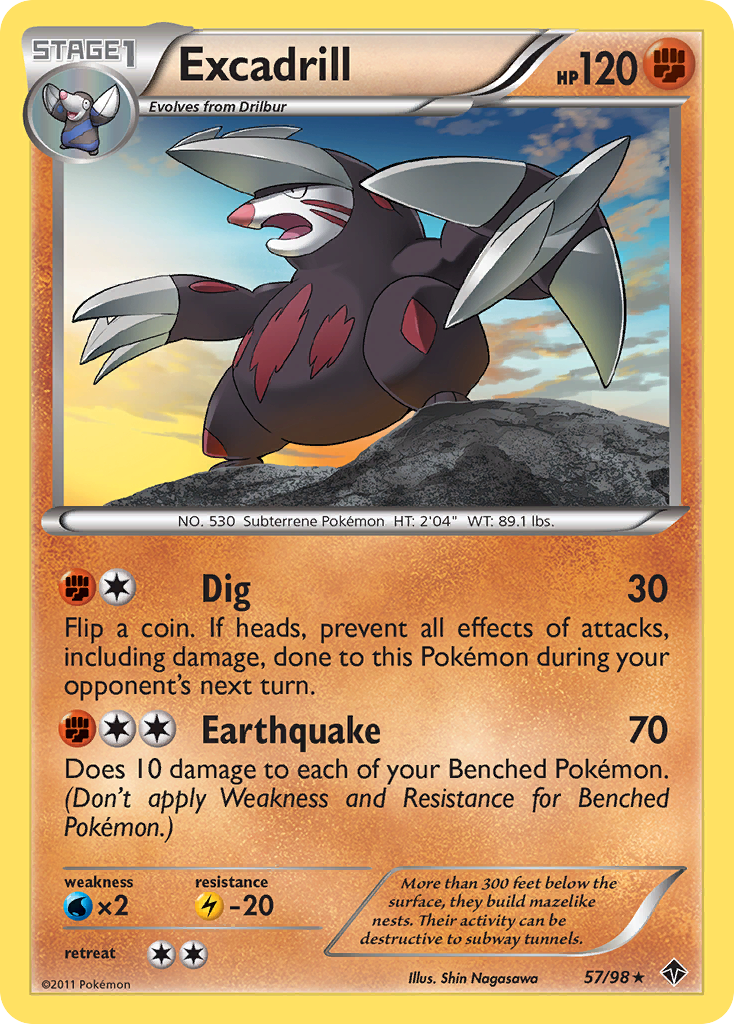 Excadrill (57/98) [Black & White: Emerging Powers] | Card Merchant Takapuna