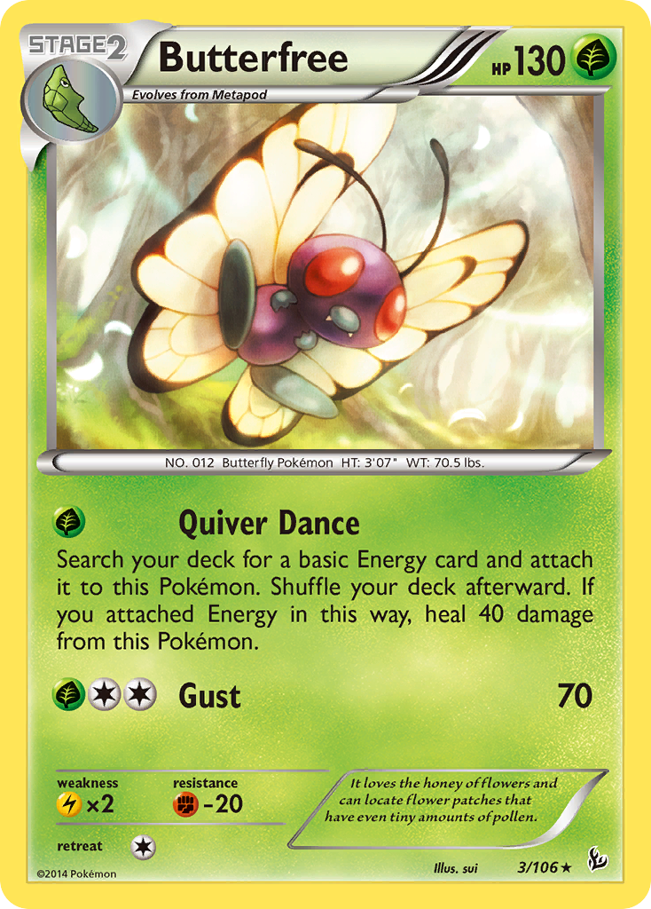 Butterfree (3/106) [XY: Flashfire] | Card Merchant Takapuna