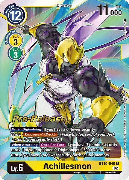 Achillesmon [BT10-040] [Xros Encounter Pre-Release Cards] | Card Merchant Takapuna