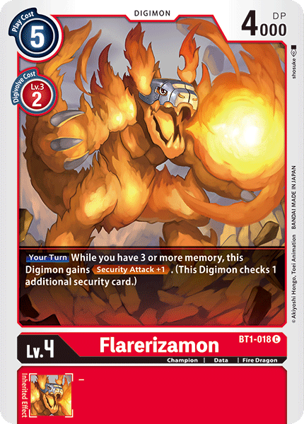 Flarerizamon [BT1-018] [Release Special Booster Ver.1.0] | Card Merchant Takapuna