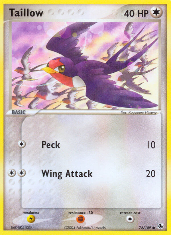 Taillow (72/109) [EX: Battle Stadium] | Card Merchant Takapuna