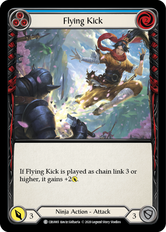 Flying Kick (Blue) [CRU065] (Crucible of War)  1st Edition Normal | Card Merchant Takapuna