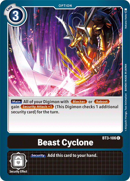 Beast Cyclone [BT3-106] [Release Special Booster Ver.1.5] | Card Merchant Takapuna