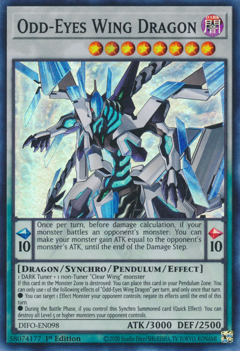 Odd-Eyes Wing Dragon [DIFO-EN098] Super Rare | Card Merchant Takapuna