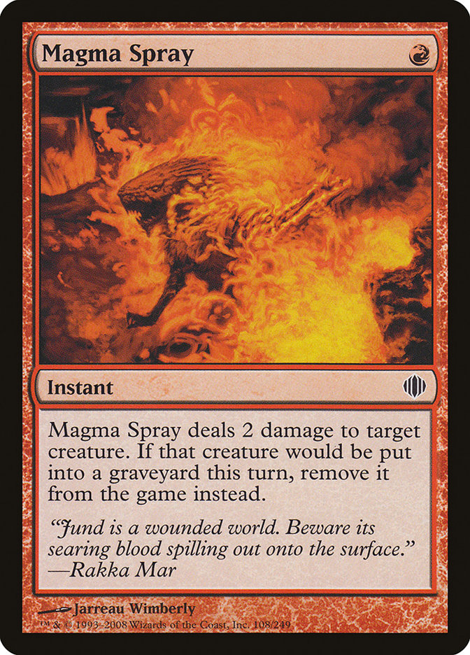 Magma Spray [Shards of Alara] | Card Merchant Takapuna