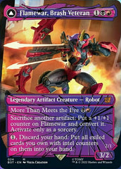 Flamewar, Brash Veteran // Flamewar, Streetwise Operative (Shattered Glass) [Transformers] | Card Merchant Takapuna