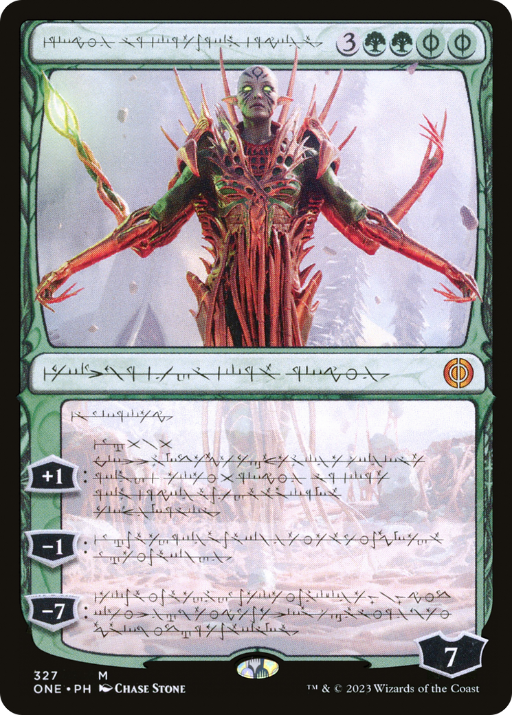 Nissa, Ascended Animist (Phyrexian) [Phyrexia: All Will Be One] | Card Merchant Takapuna