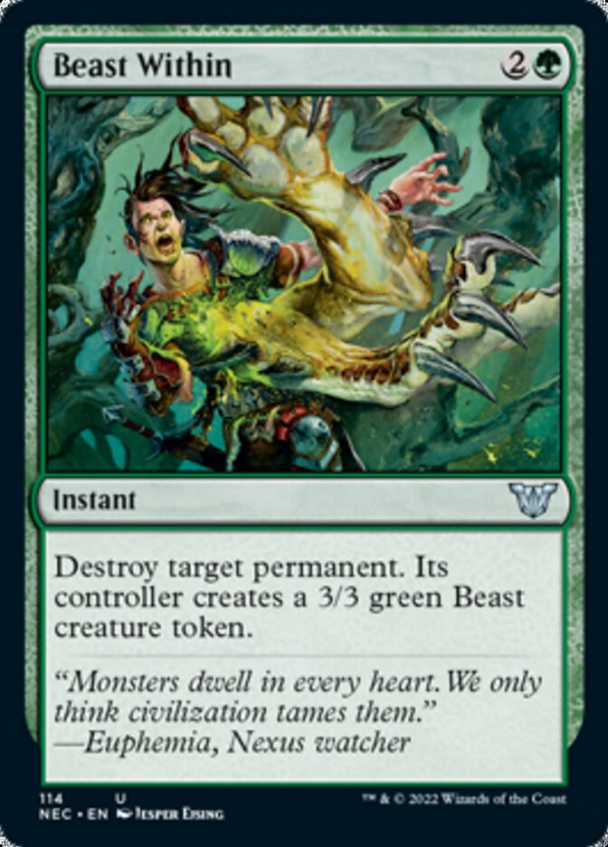 Beast Within [Kamigawa: Neon Dynasty Commander] | Card Merchant Takapuna