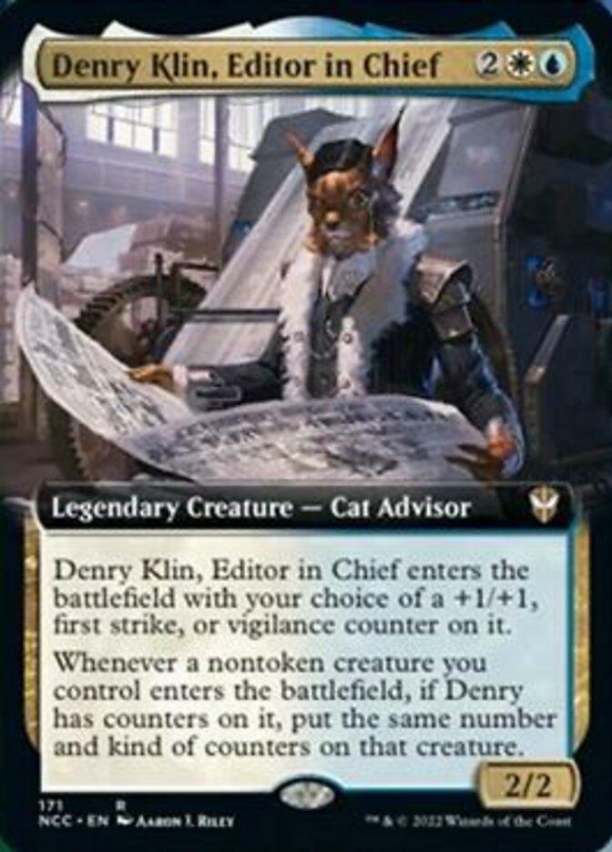 Denry Klin, Editor in Chief (Extended Art) [Streets of New Capenna Commander] | Card Merchant Takapuna