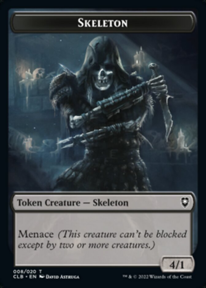 Skeleton Token [Commander Legends: Battle for Baldur's Gate Tokens] | Card Merchant Takapuna