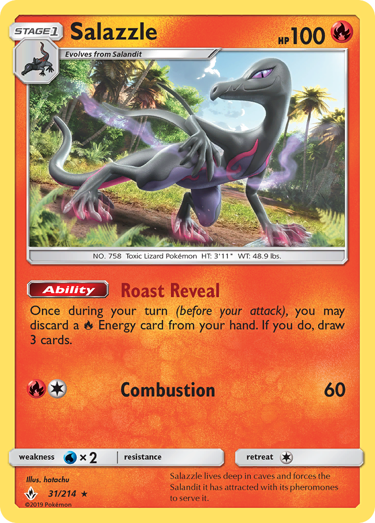 Salazzle (31/214) [Sun & Moon: Unbroken Bonds] | Card Merchant Takapuna