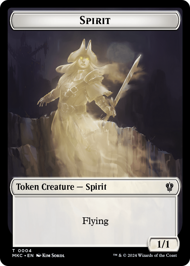 Spirit // Phyrexian Germ Double-Sided Token [Murders at Karlov Manor Commander Tokens] | Card Merchant Takapuna