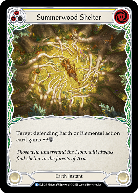 Summerwood Shelter (Yellow) [ELE126] (Tales of Aria)  1st Edition Normal | Card Merchant Takapuna