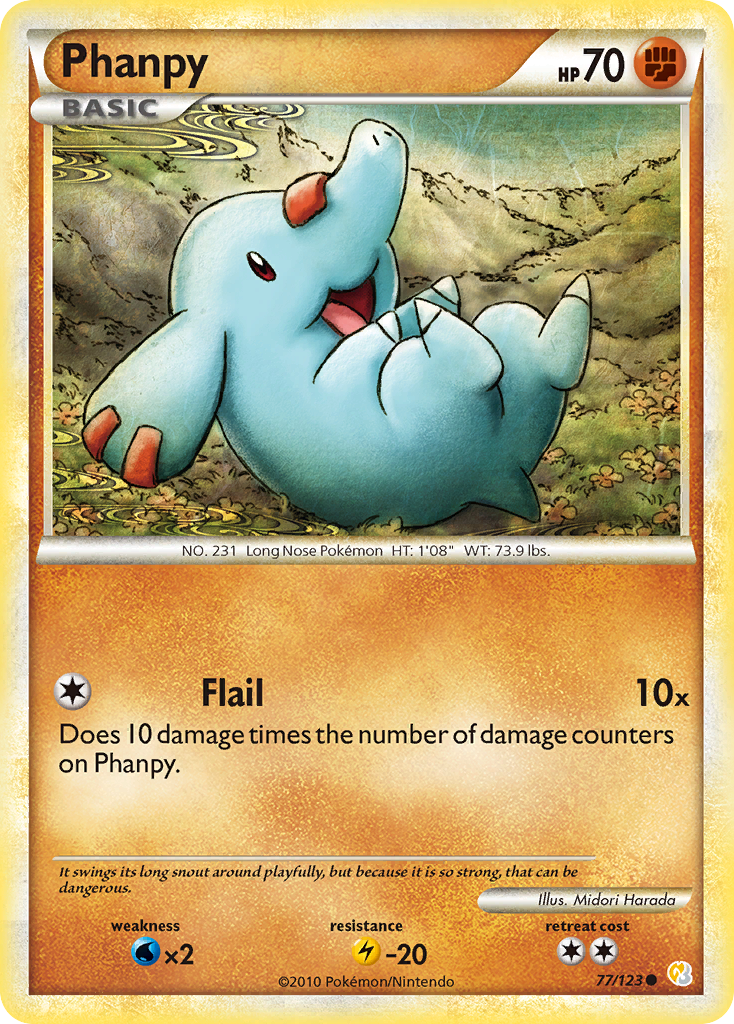 Phanpy (77/123) [HeartGold & SoulSilver: Base Set] | Card Merchant Takapuna