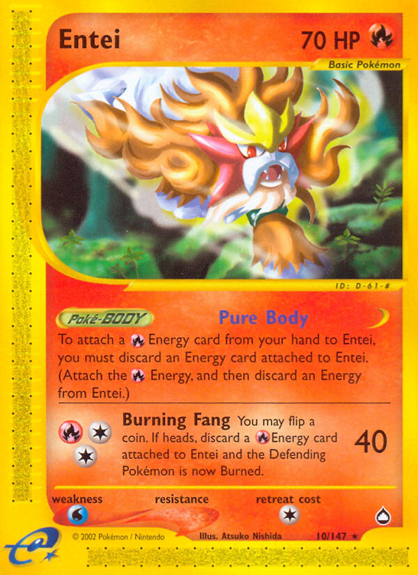 Entei (10/147) [Aquapolis] | Card Merchant Takapuna