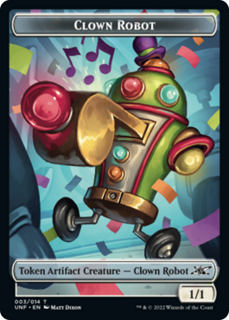 Clown Robot (003) // Treasure (012) Double-Sided Token [Unfinity Tokens] | Card Merchant Takapuna